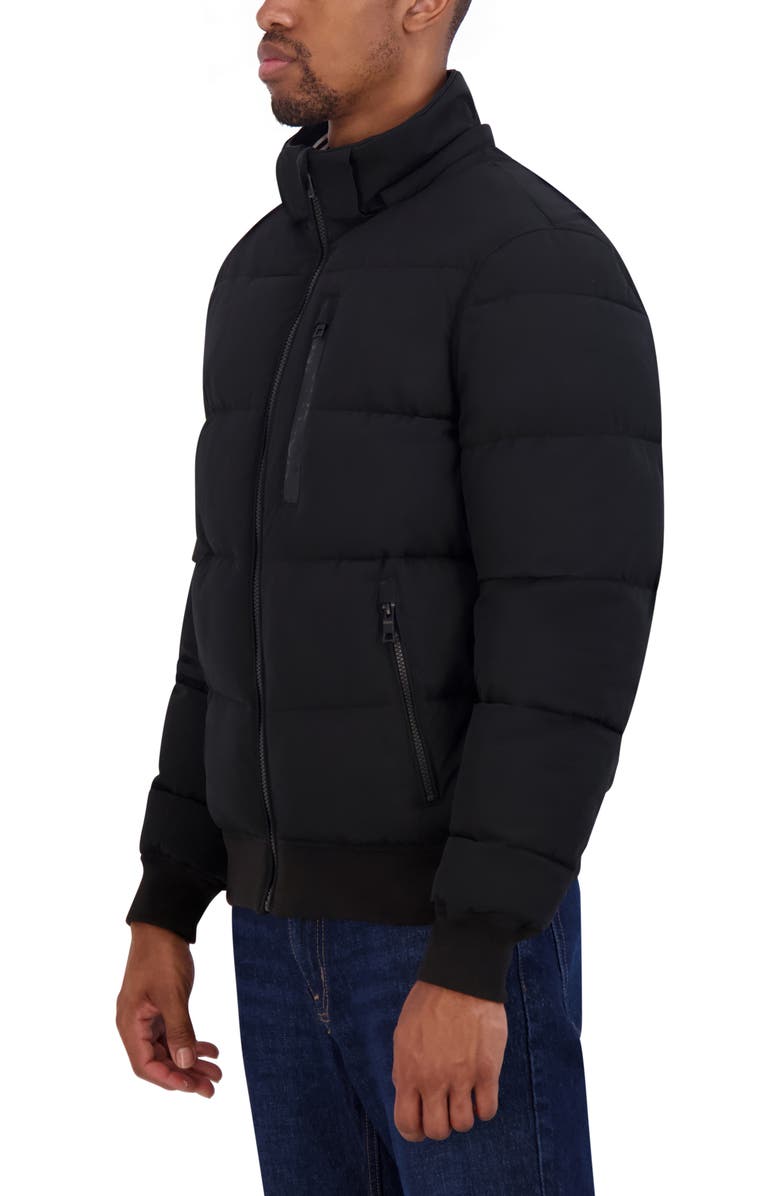 Nautica Faux Fur Trim Water Resistant Bomber Jacket, Alternate, color, 