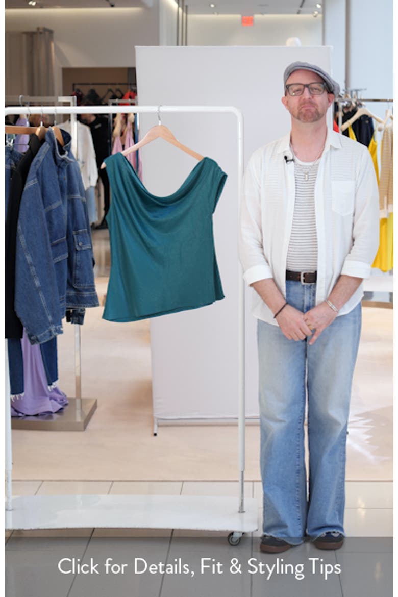 The Side Note One-Shoulder Satin Top video