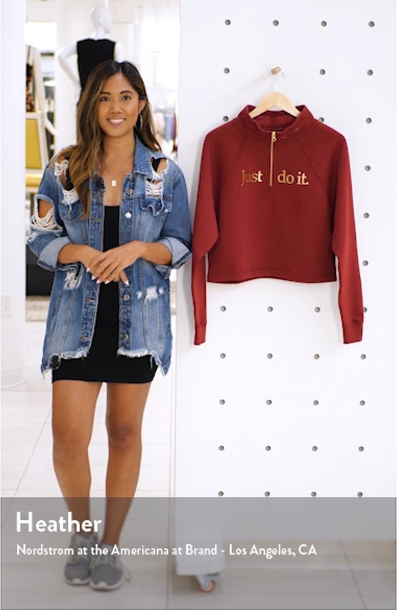 Sportswear Shine Quarter Zip Crop Pullover, sales video thumbnail