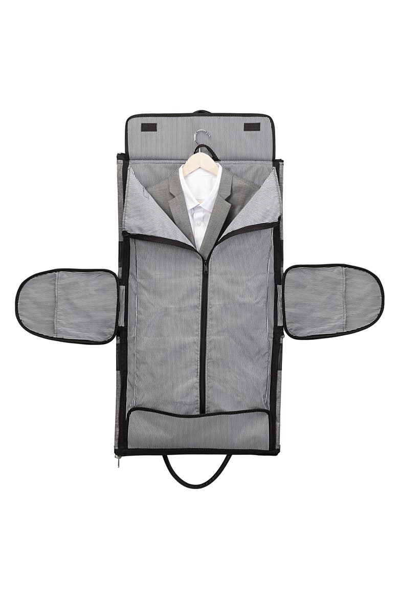 Cathys Concepts Monogram Duffle/Garment Bag, Alternate, color, GREY