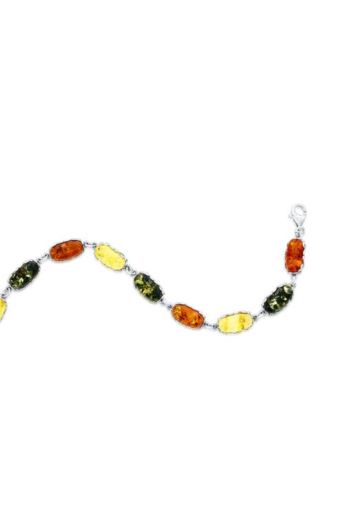 Simona Multicolored Amber Station Bracelet In Multi