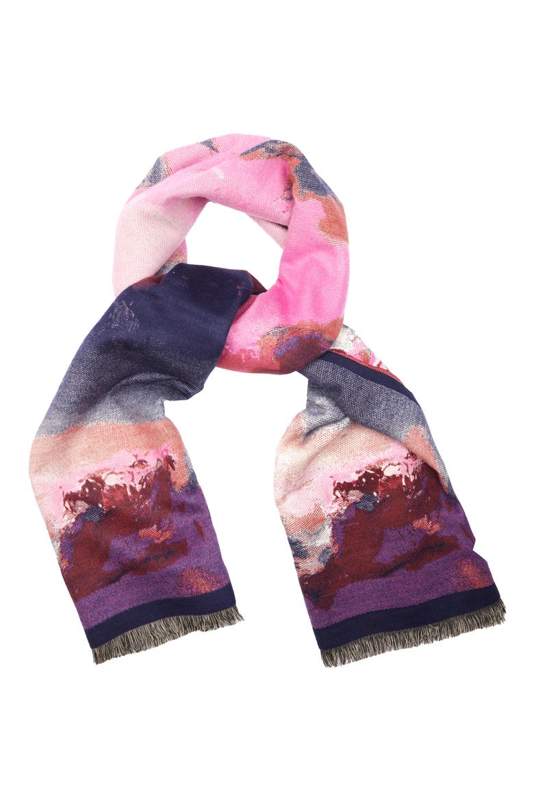 Floral Reversible Scarf, Main, color, LIGHT/PASTEL PINK
