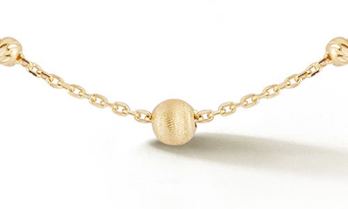 Ember Fine Jewelry 14k Gold Satin Ball Station Necklace In Gold