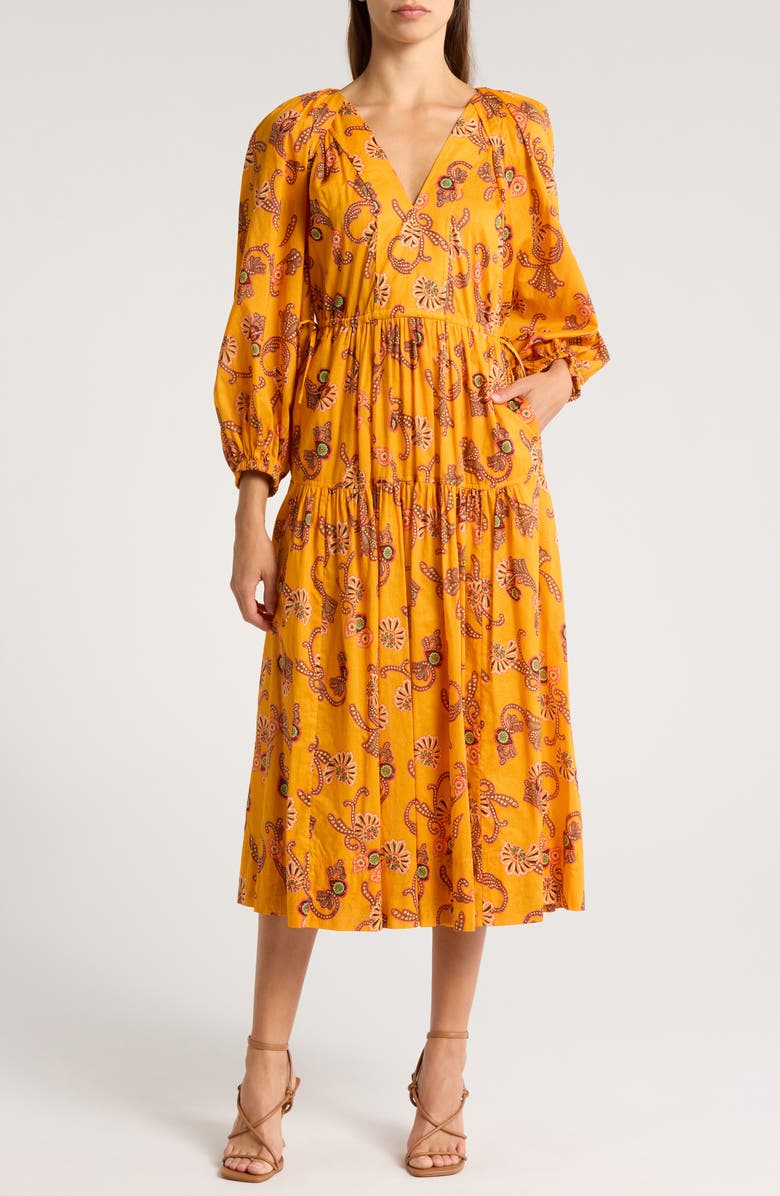 A.L.C. Sayer Long Sleeve Cotton Dress, Main, color, 