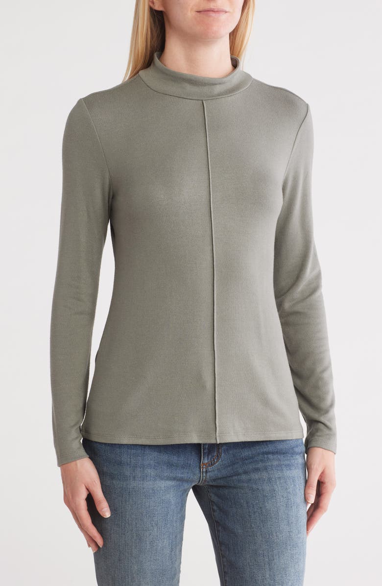 T Tahari Turtleneck Jersey Top, Main, color,