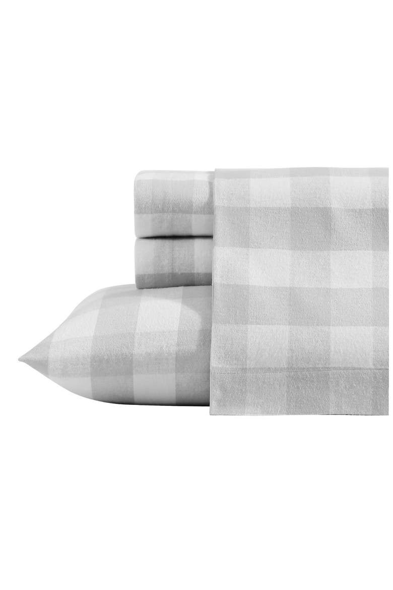 Lakehouse Plaid Sheet Set, Main, color, DARK GREY