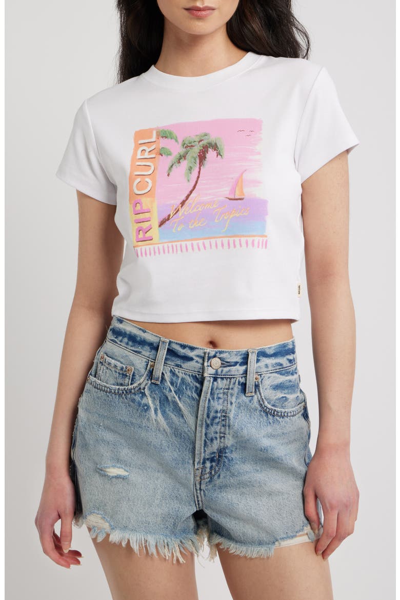 Topanga Canyon Baby Tee, Main, color, WHITE