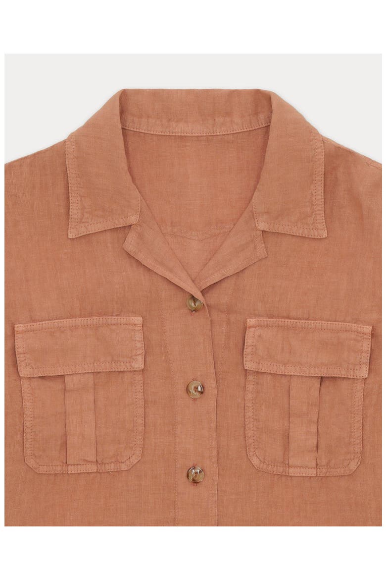 Bia Linen Shirt, Alternate, color, Light Orange