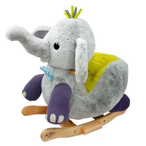 Little Rockers Elephant Wooden Plush Ride