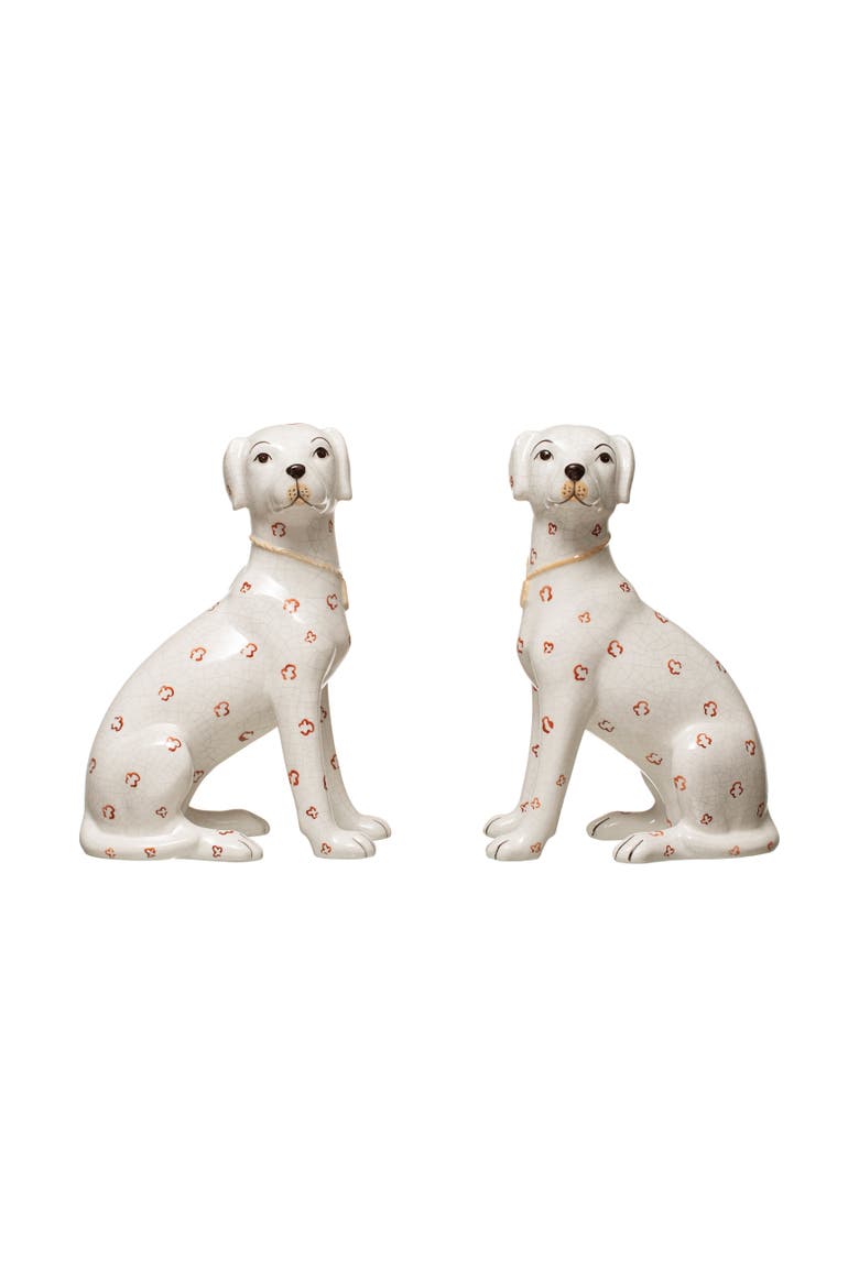 Dolomite Hand-Painted Dog, 2 Styles, Main, color, White