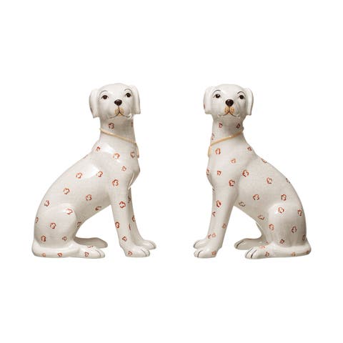 Dolomite Hand-Painted Dog, 2 Styles