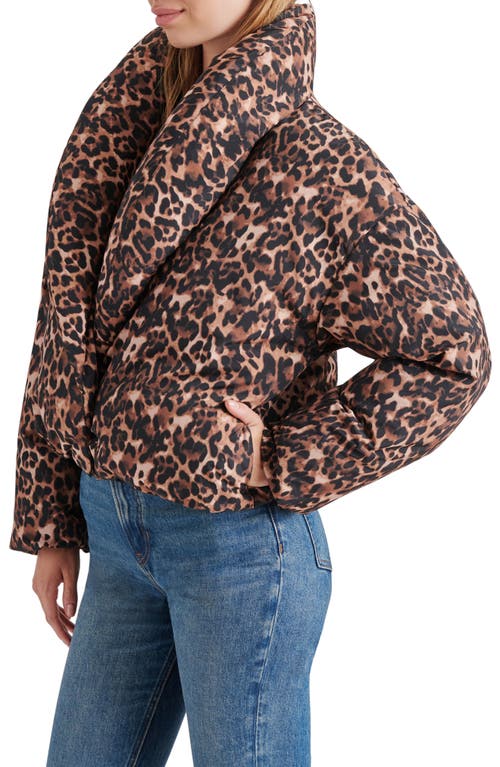 Steve Madden Evy Leopard Print Puffer Jacket