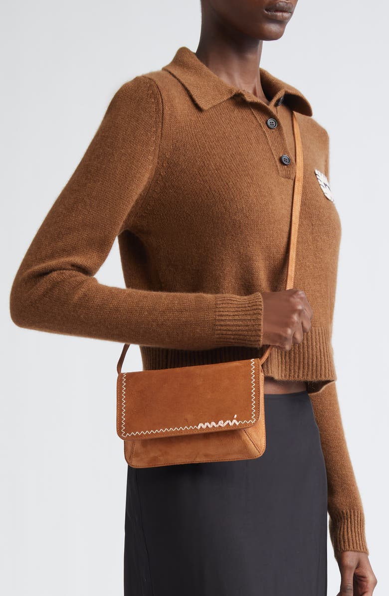 Marni Small Basket Faux Fur Handbag, Alternate, color, Citronelle