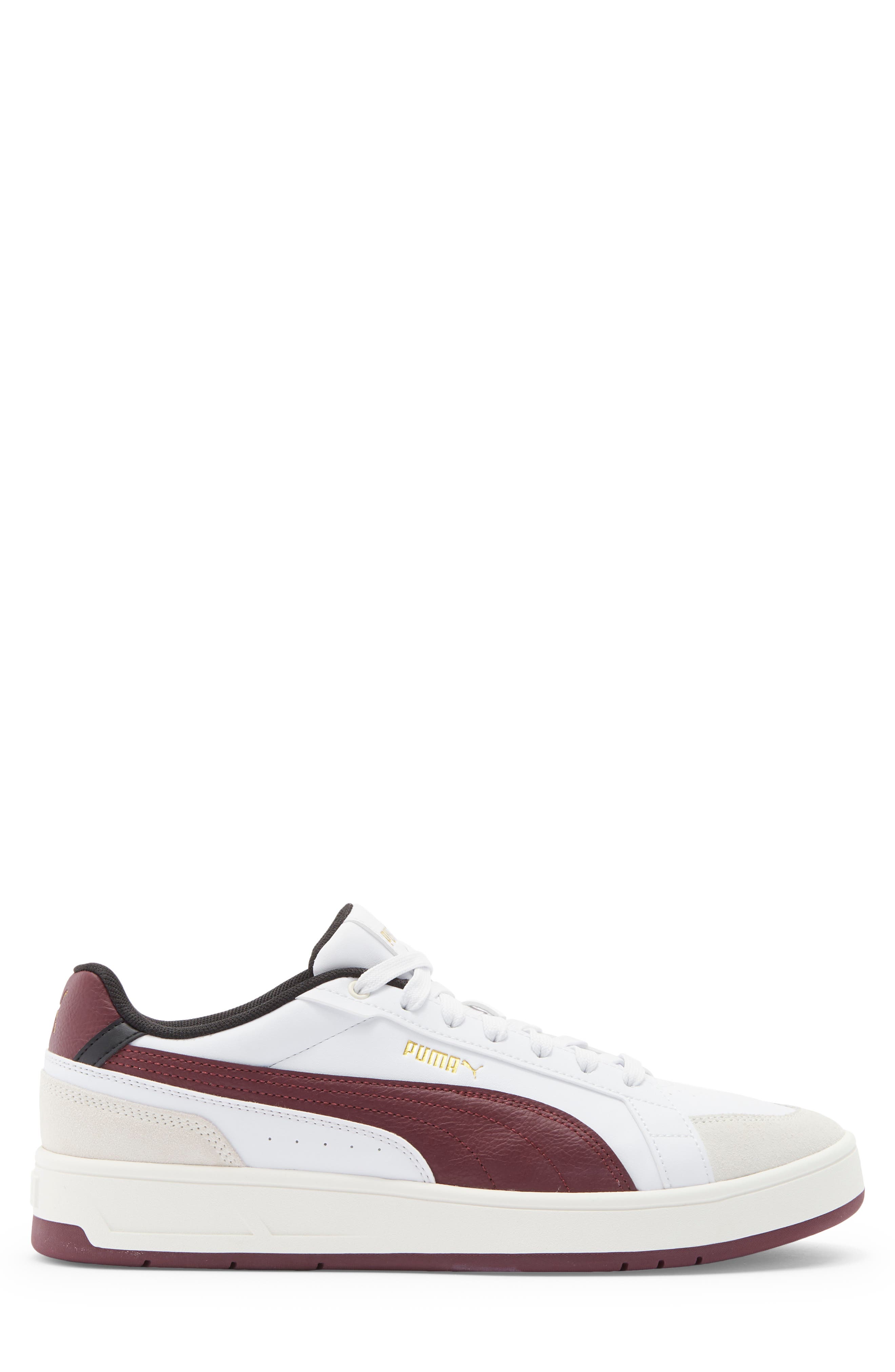 PUMA Court Classico Sport Sneaker, Alternate, color, Puma White/ Ruby Shimmer/ Gold