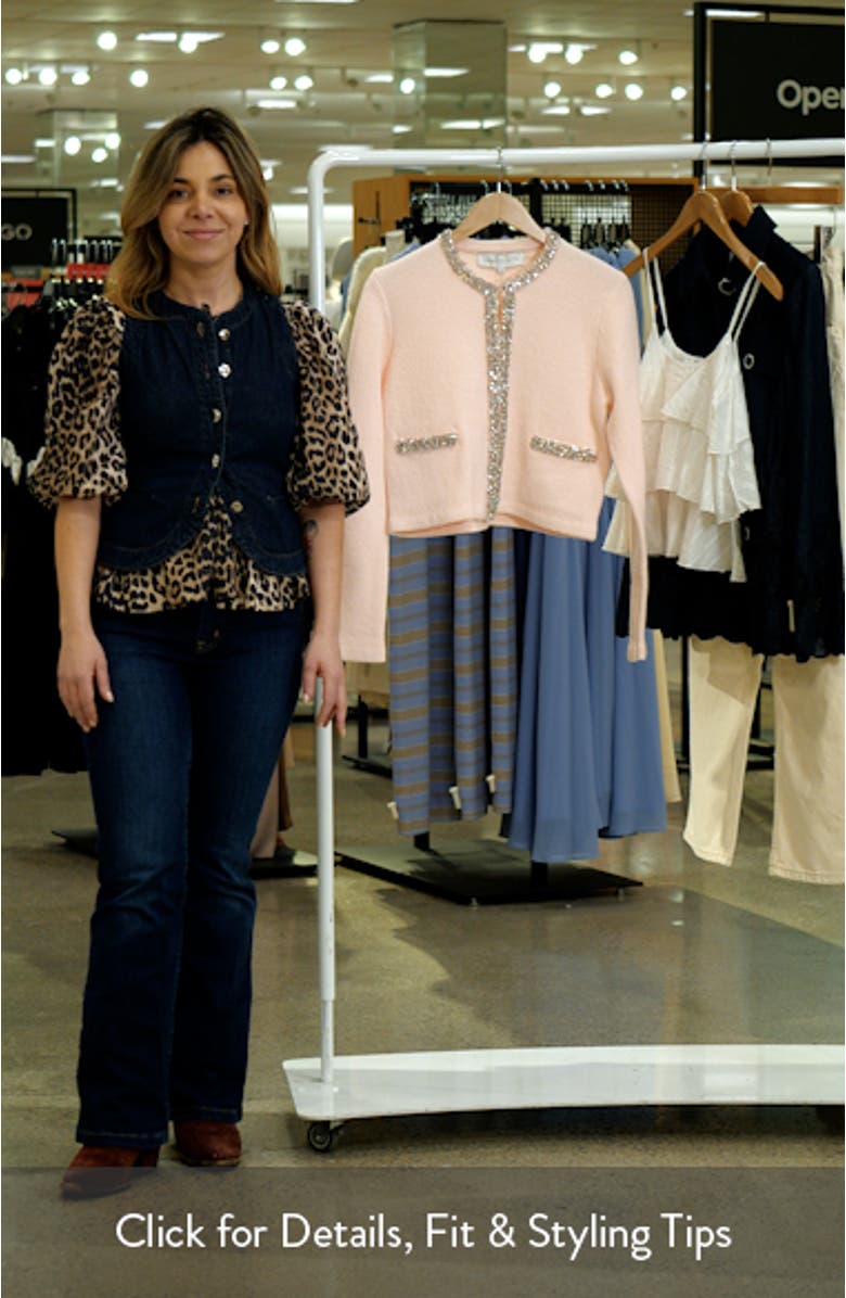 Bouclé Jewel Trim Cardigan, sales video thumbnail