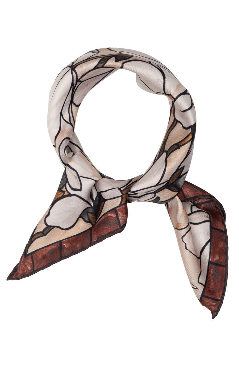 Elizabetta Clara - Silk Bandana, Alternate, color, Mahogany Brown