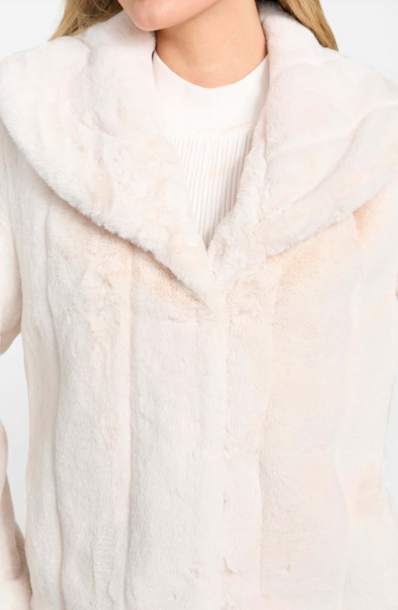 GUESS New Sophy Faux Fur Jacket, Alternate, color, Ivory