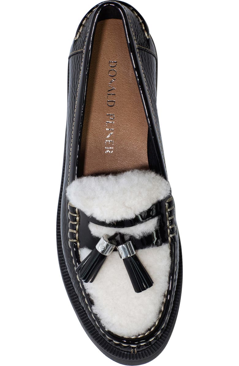 Donald Pliner Genuine Shearling Tassel Loafer, Alternate, color,