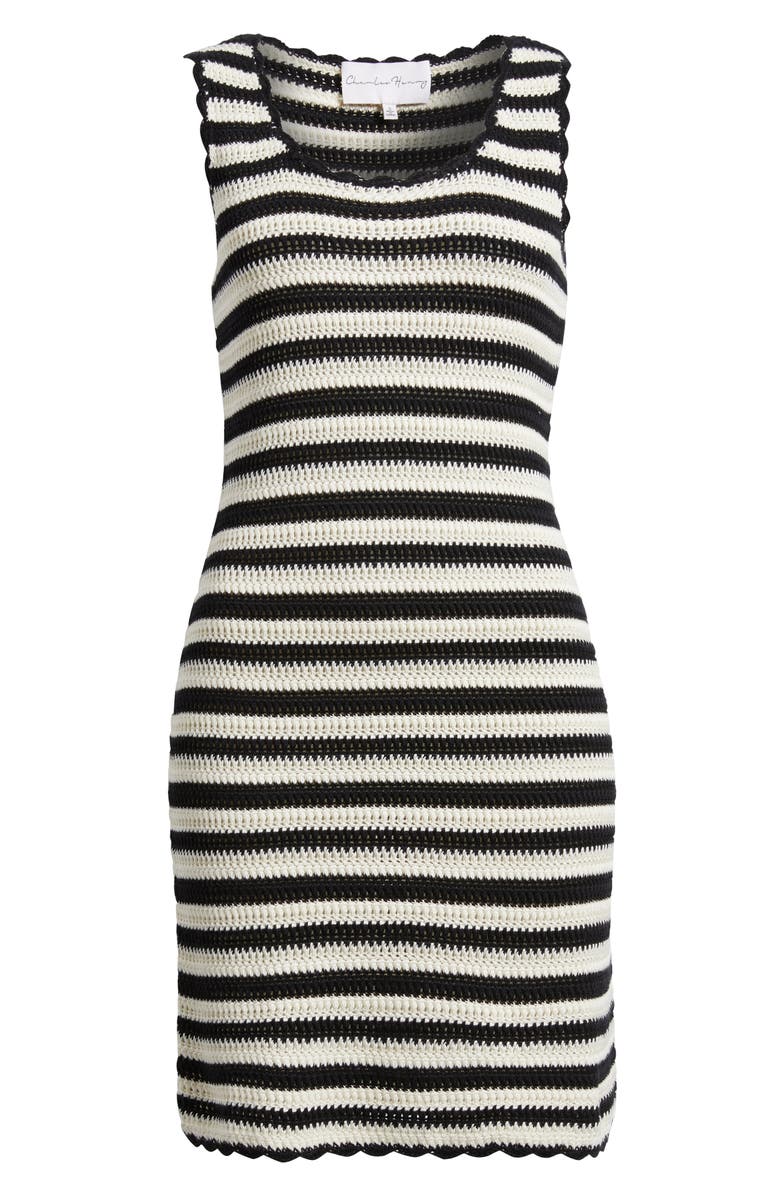 Charles Henry Knit Tank Dress, Alternate, color, Black Stripe