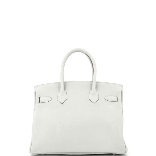 Pre-owned Hermes  Hermes Birkin Handbag Grey Clemence With Palladium Hardware 30 In Gray