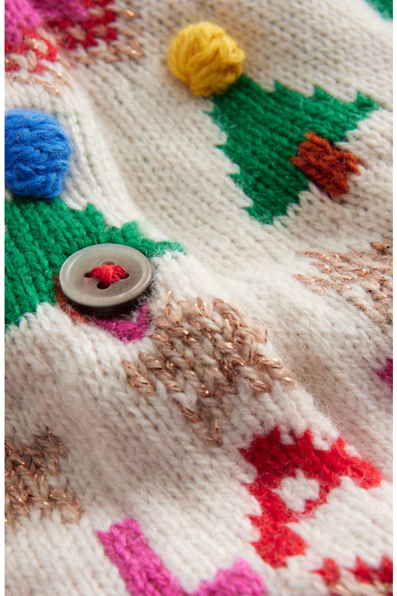 Kids' Holiday Fair Isle Cardigan, Alternate, color, VIBRANT PINK FESTIVE