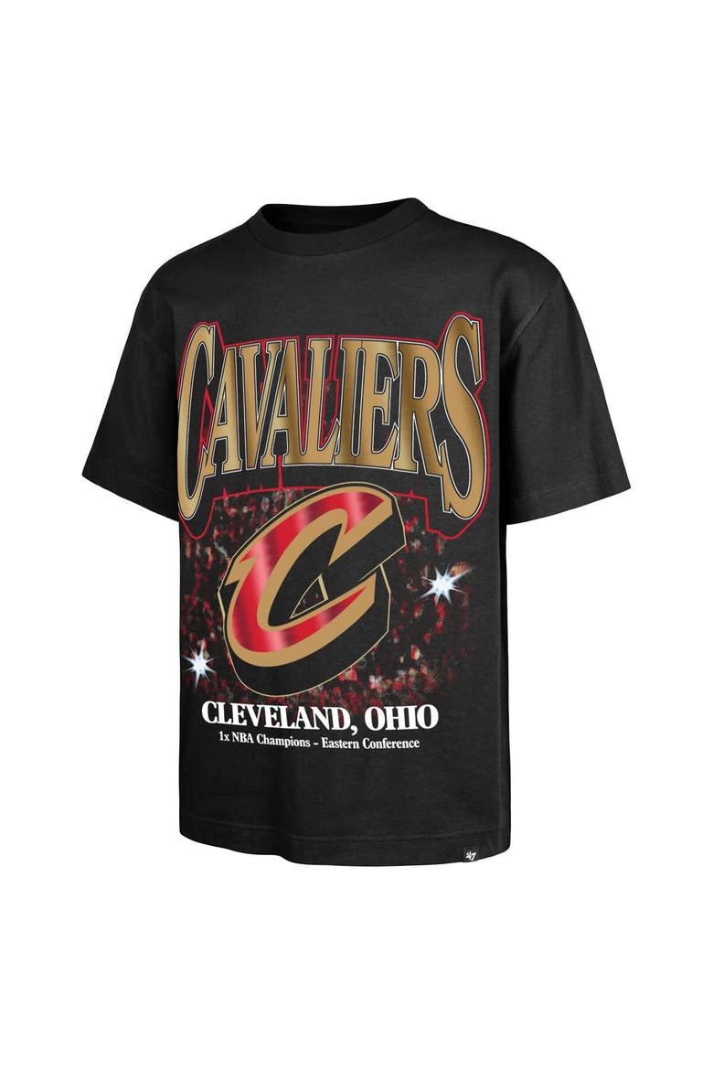 Men's '47 Black Cleveland Cavaliers Past Champs Collection Flashbulb Foundation T-Shirt, Alternate, color, Black