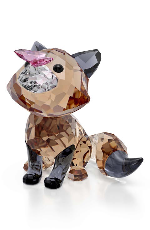 Idyllia Fox and Butterfly Crystal Figurine
