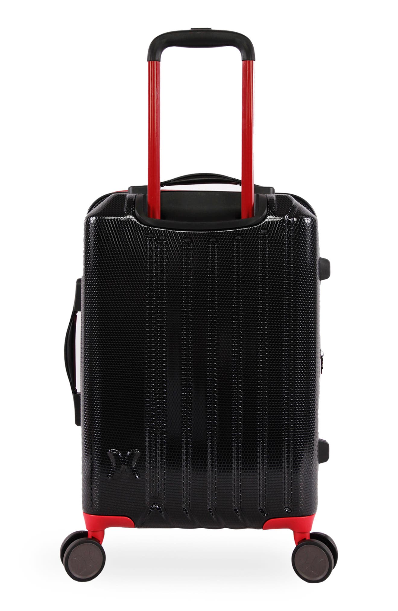 Hurley Swiper 21" Hardshell Spinner Suitcase, Alternate, color, Black/ Red