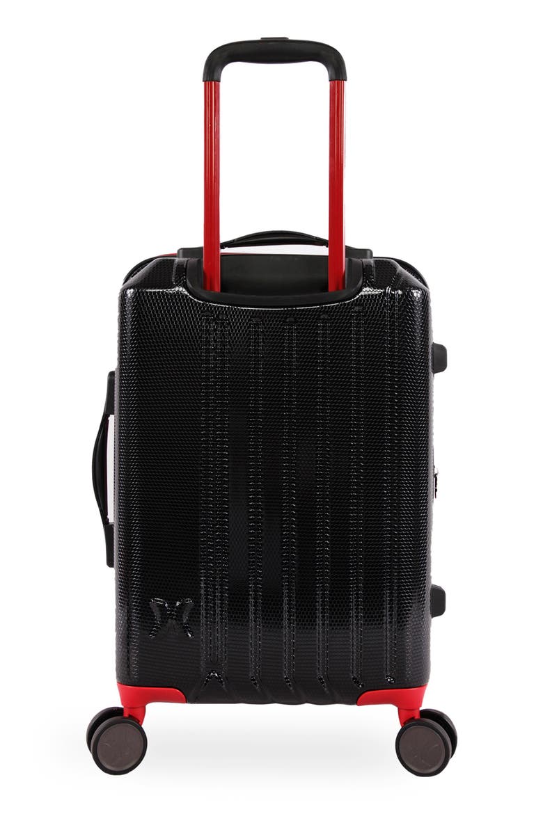 Swiper 21" Hardshell Spinner Suitcase, Alternate, color, BLACK/ RED