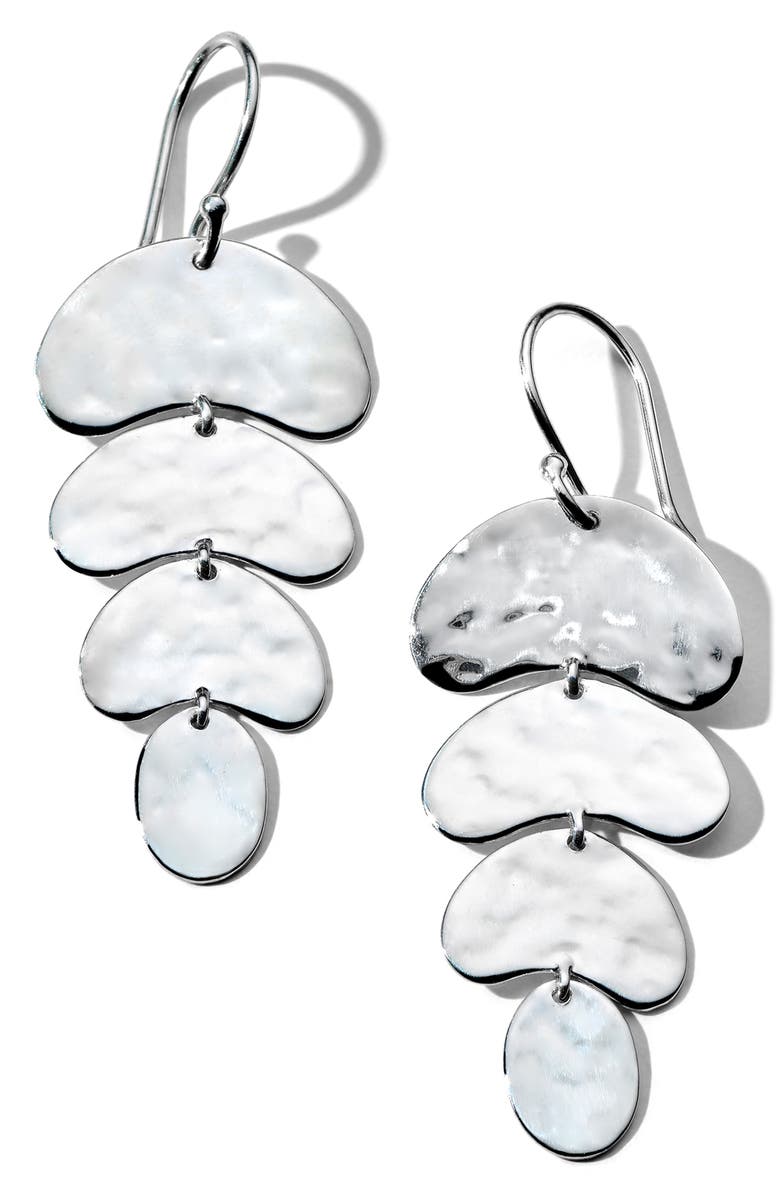 Ippolita Classico Crinkle Organic Shape 4-Tier Earrings, Main, color,