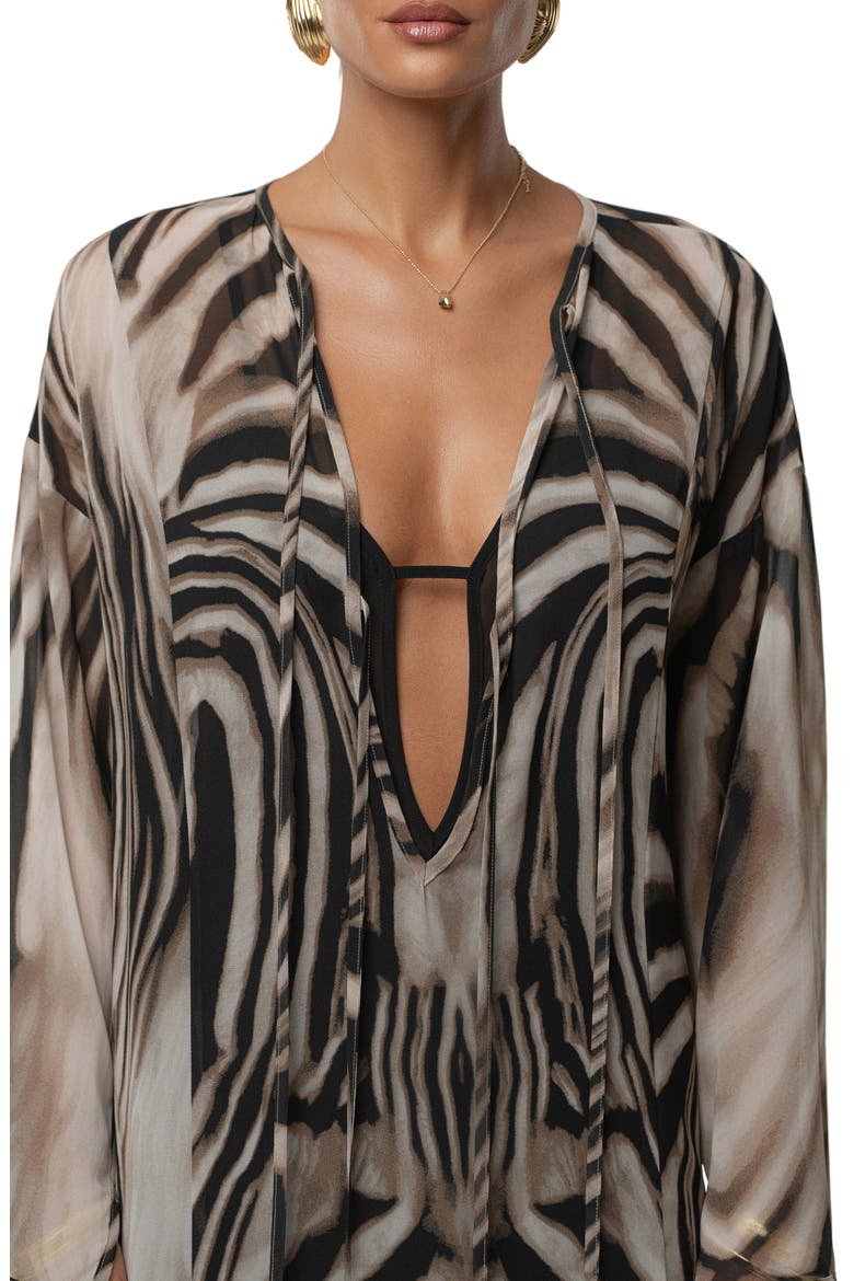 New Vista Long Sleeve Maxi Dress, Alternate, color, BLACK