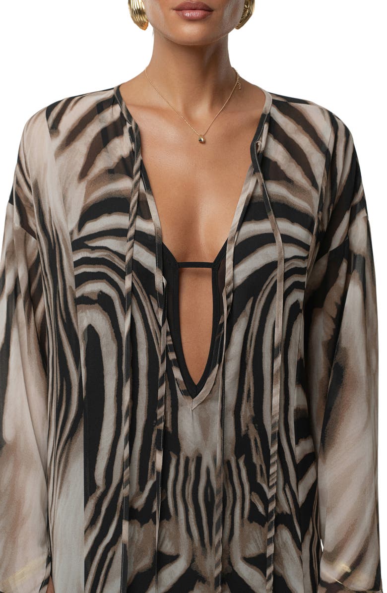 JLUXLABEL New Vista Long Sleeve Maxi Dress, Alternate, color, Black