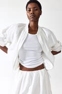 H&M Eyelet-embroidered blouson jacket