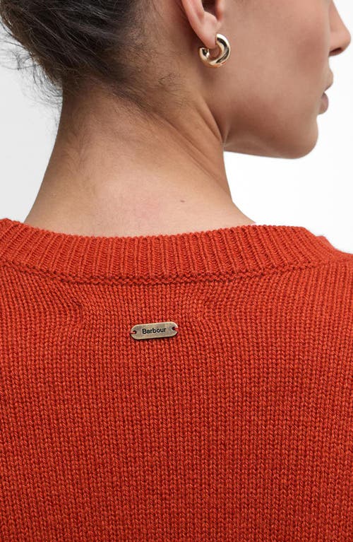 Barbour Woodhouse Wool & Cashmere Crewneck Sweater In Orange