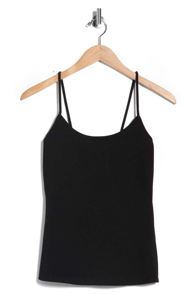 Cotton Jersey Knit Camisole, Alternate, color, BLACK