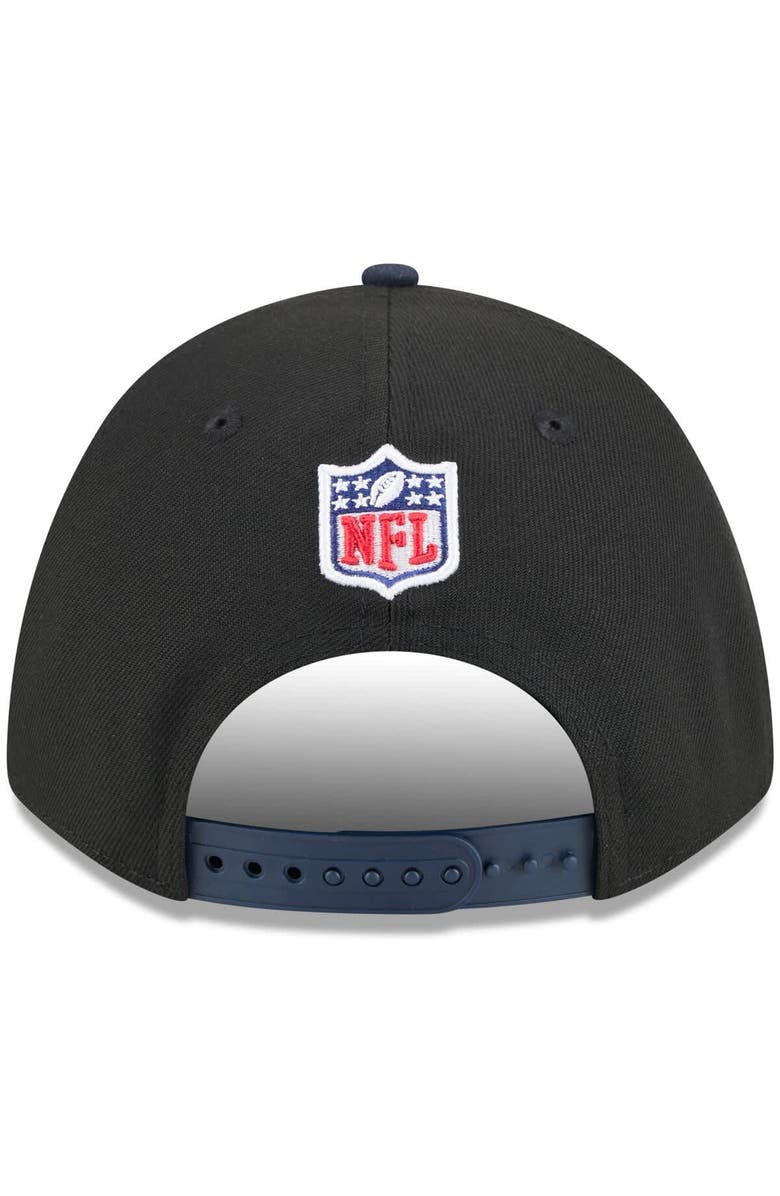 New Era Men's New Era Black/Navy Chicago Bears 2025 NFL Draft 9FORTY A-Frame M-Crown Adjustable Hat, Alternate, color, Black
