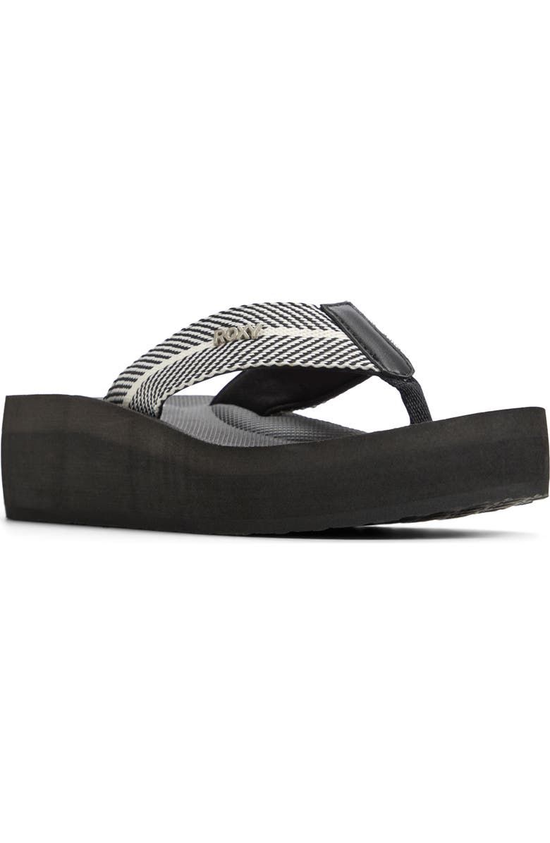 Roxy Play Day Wedge Platform Flip Flop, Main, color,