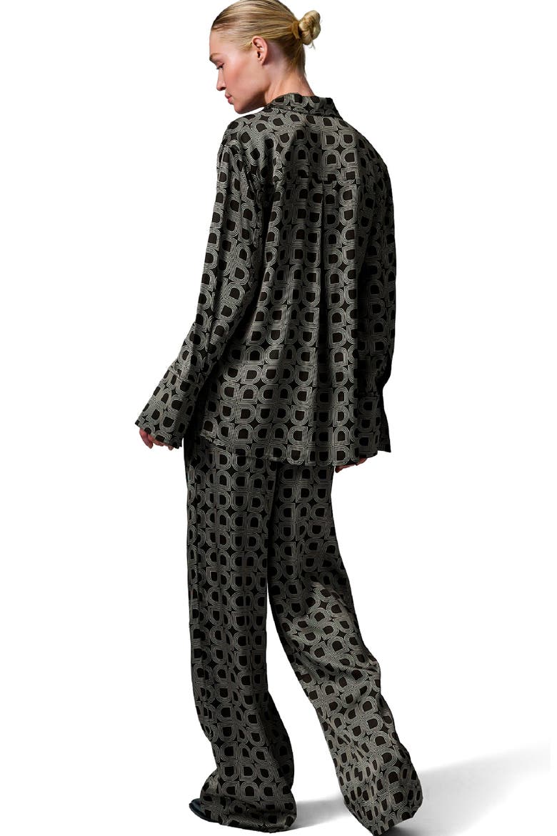 Plymo Printed Long Sleeve Shirt, Alternate, color, Black