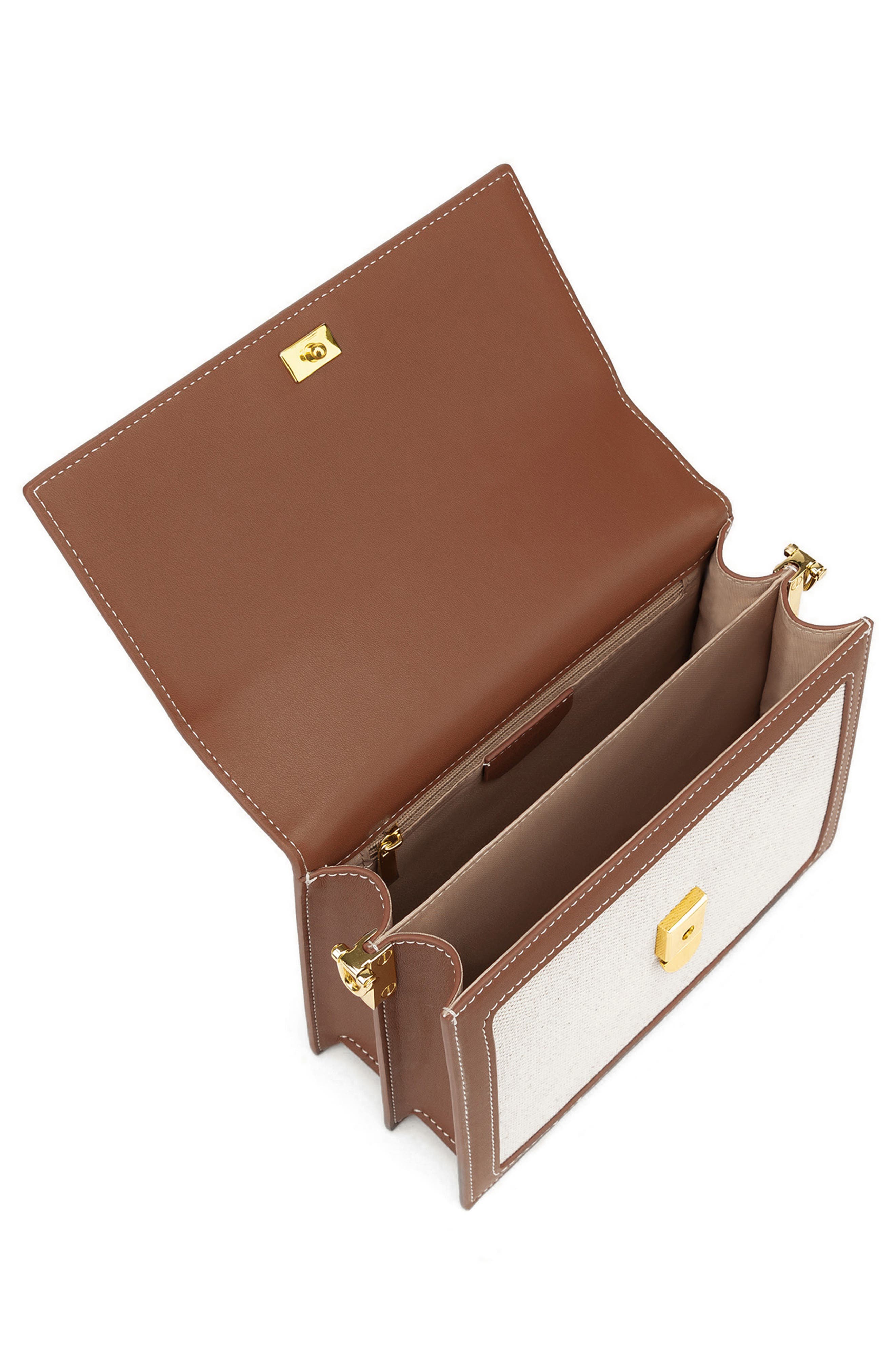 JW PEI Mini Flap Crossbody Bag, Alternate, color, Beige Canvas