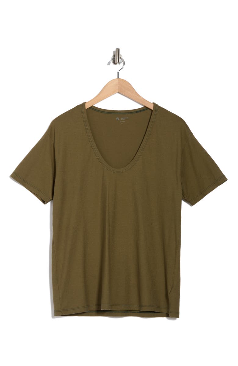 AG Relaxed Fit U-Neck T-Shirt, Alternate, color, Green Haven