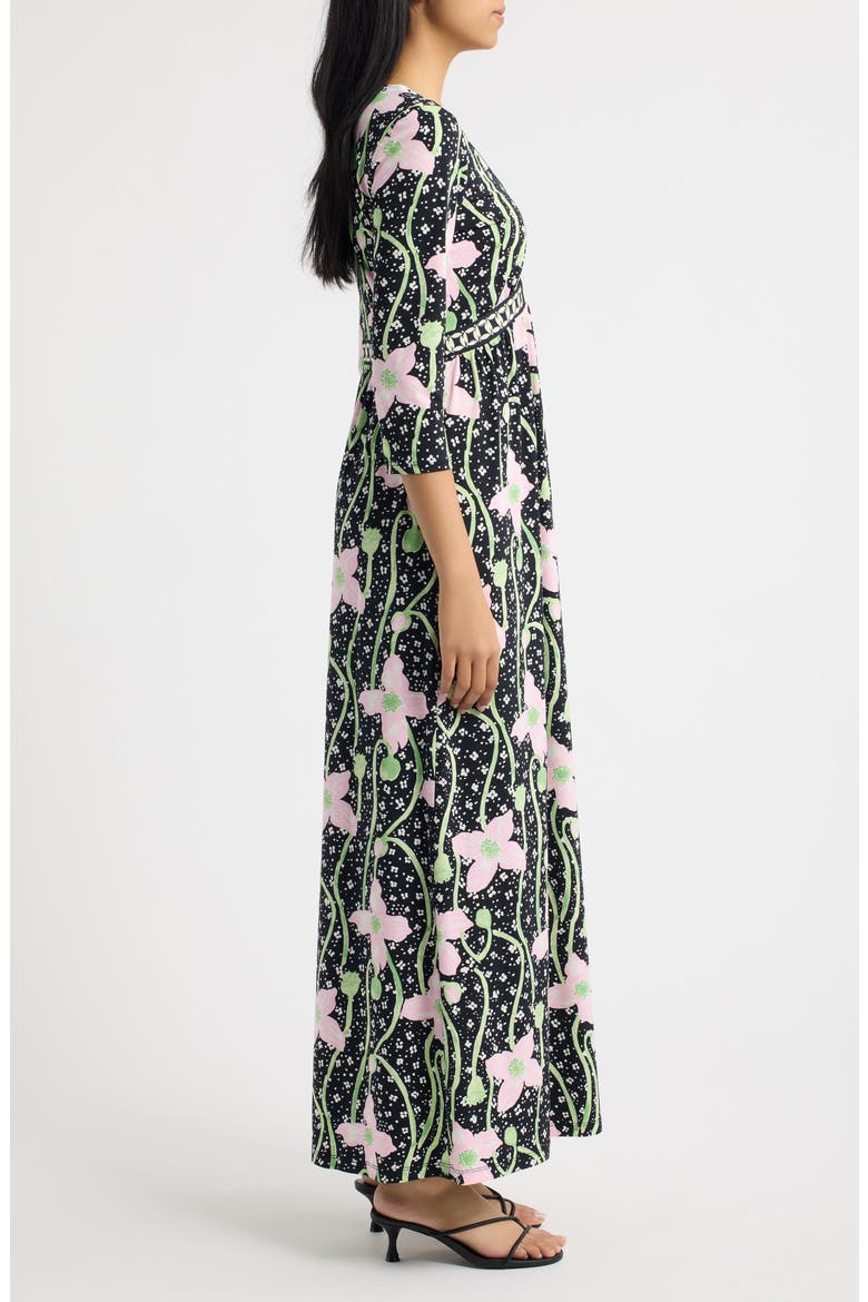 Harlynn Floral Print Maxi Dress, Alternate, color, ONYX BLUSHING BLOOMS