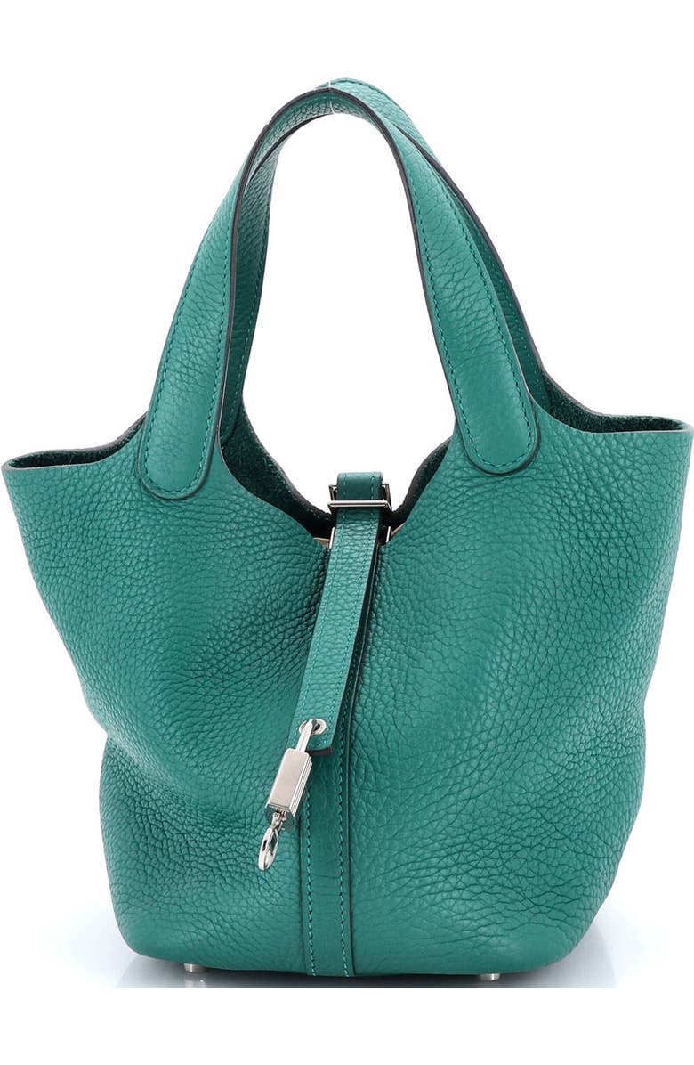 Pre-Owned Hermes Picotin Lock Bag Clemence PM, Main, color, Vert Vertigo