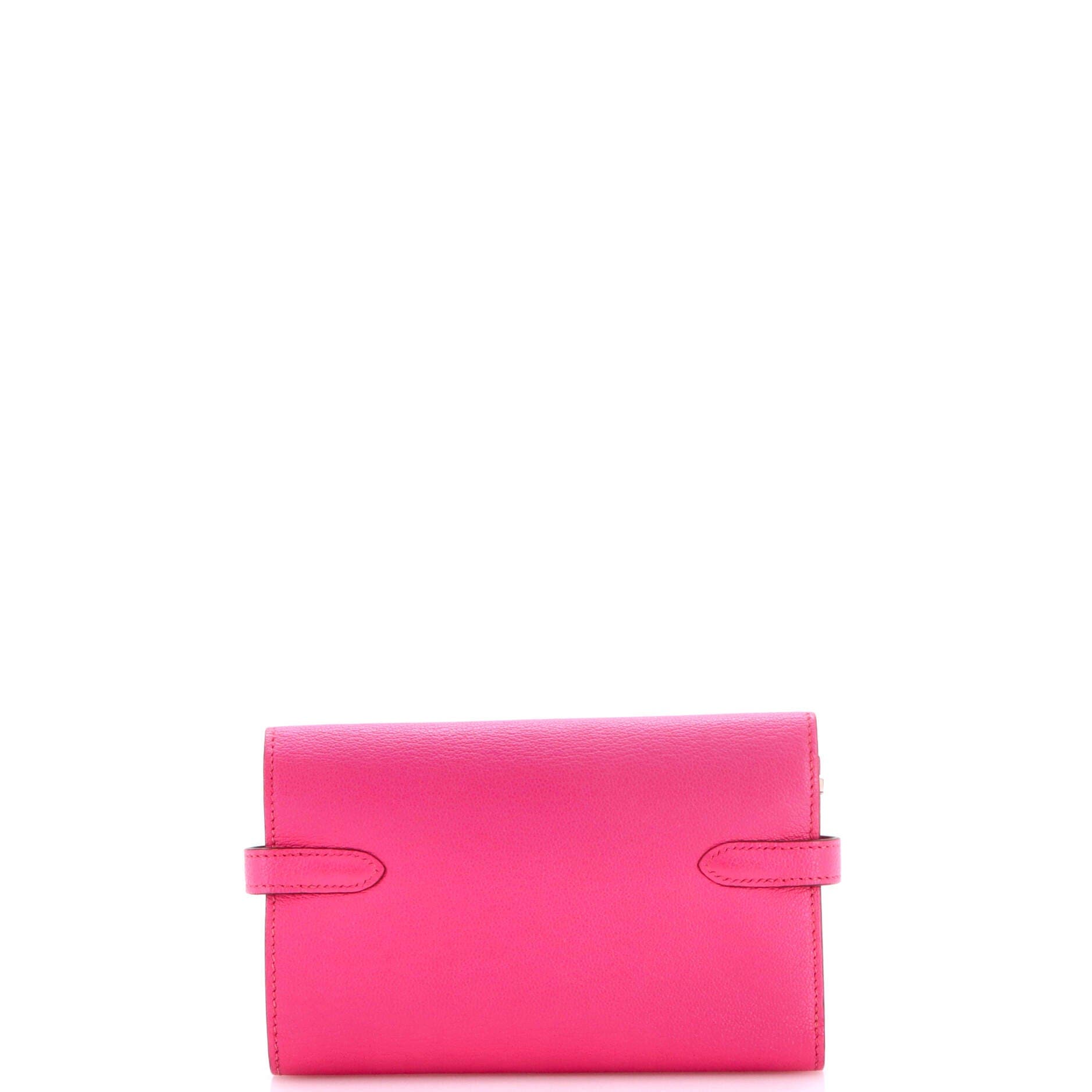 Kelly Trifold Wallet Chevre Mysore Medium, Alternate, color, Pink