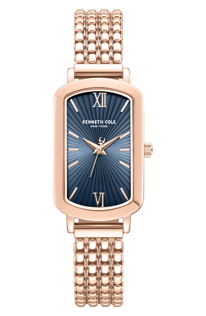 Kenneth Cole New York Tank Bracelet Watch, 22mm x 35mm, Main, color, Pink