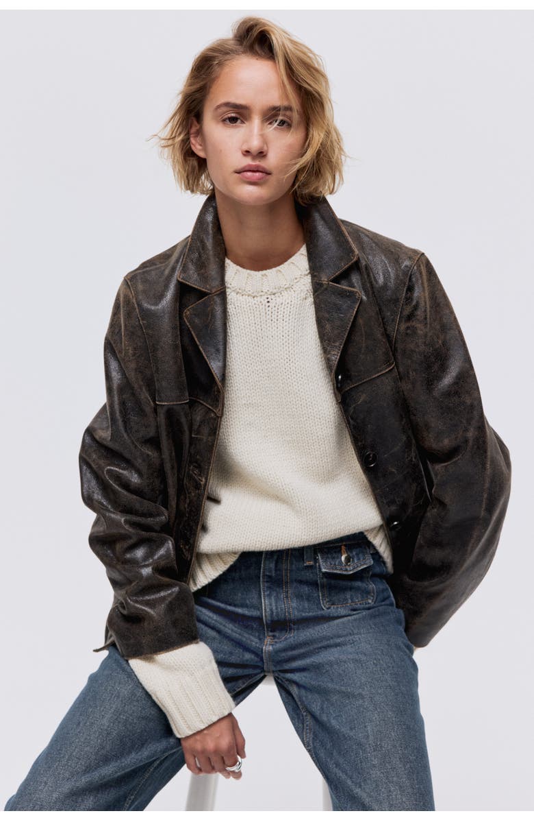 H&M Wide High Jeans, Alternate, color, Dark Denim Blue