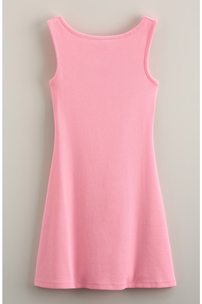 Kids' Open Back Cotton Blend Rib Dress, Main, color, PINK DRINK