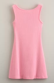 Nordstrom Kids' Open Back Cotton Blend Rib Dress