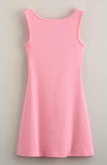 Kids' Open Back Cotton Blend Rib Dress