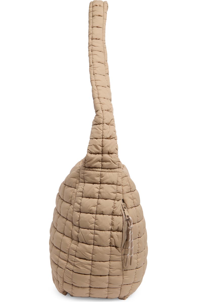 URBAN EXPRESSIONS HANDBAGS Square Quilt Nylon Hobo Bag, Alternate, color, Natural