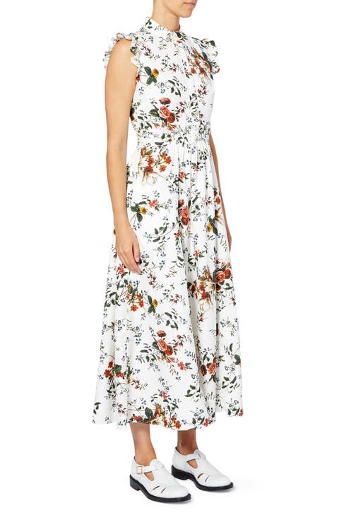Evie Carrington Floral Print Poplin Dress